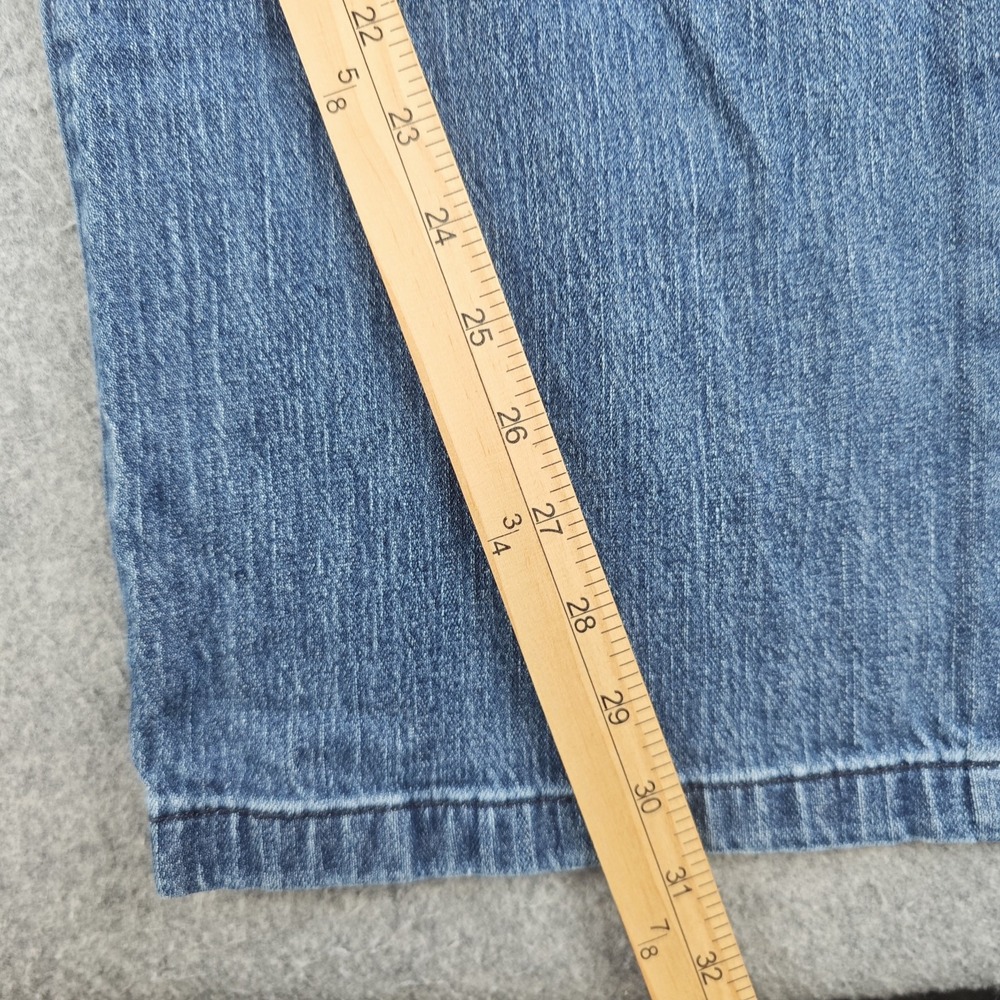 Pilcro Anthropologie Jeans Women's 34x31 (31 Tag) Blue Wide Leg High Rise - Picture 3 of 10